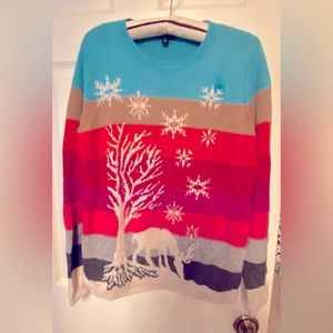 Talbots Petites Winter Wonderland Sweater LP